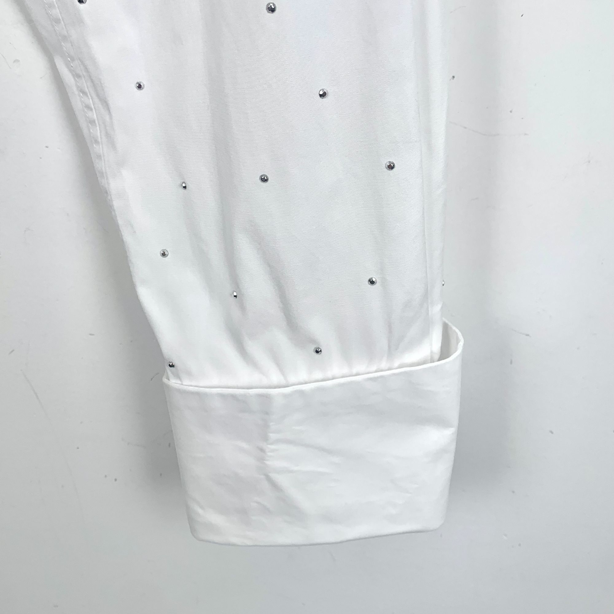 Miu Miu Miu Miu 2022 White Embellished Letter Embroidery Cotton Polo Size M / US 6-8 / IT 42-44 - 6 Thumbnail