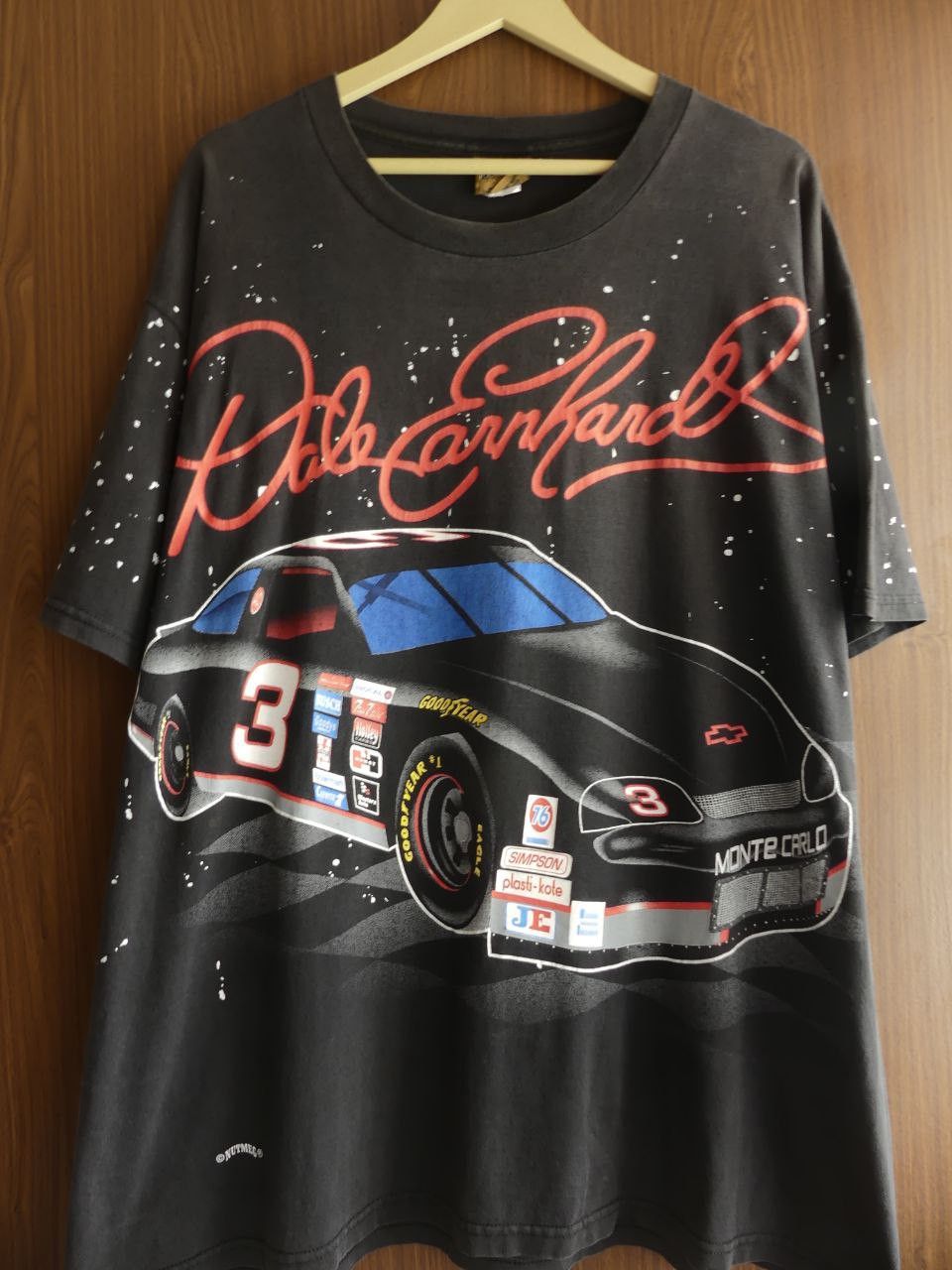 image of VTG Nutmeg Nascar Dale Earnhardt The Intimidator in Black, Men's (Size XL)