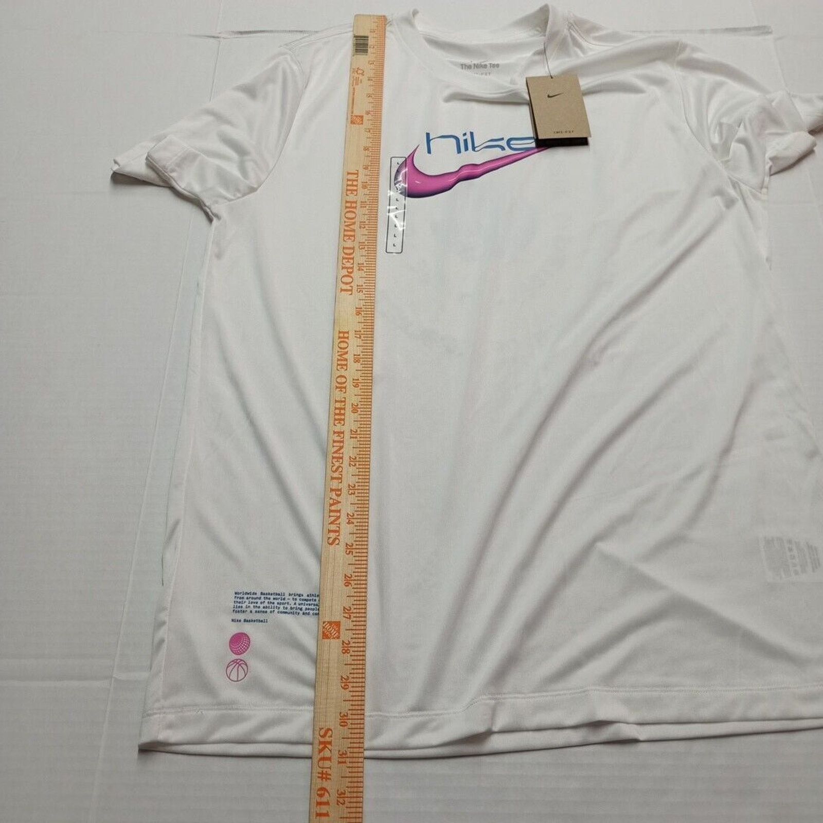 Nike Nike Basketball "Worldwide Wordsmith" T-Shirt Men's L White Size US L / EU 52-54 / 3 - 6 Thumbnail