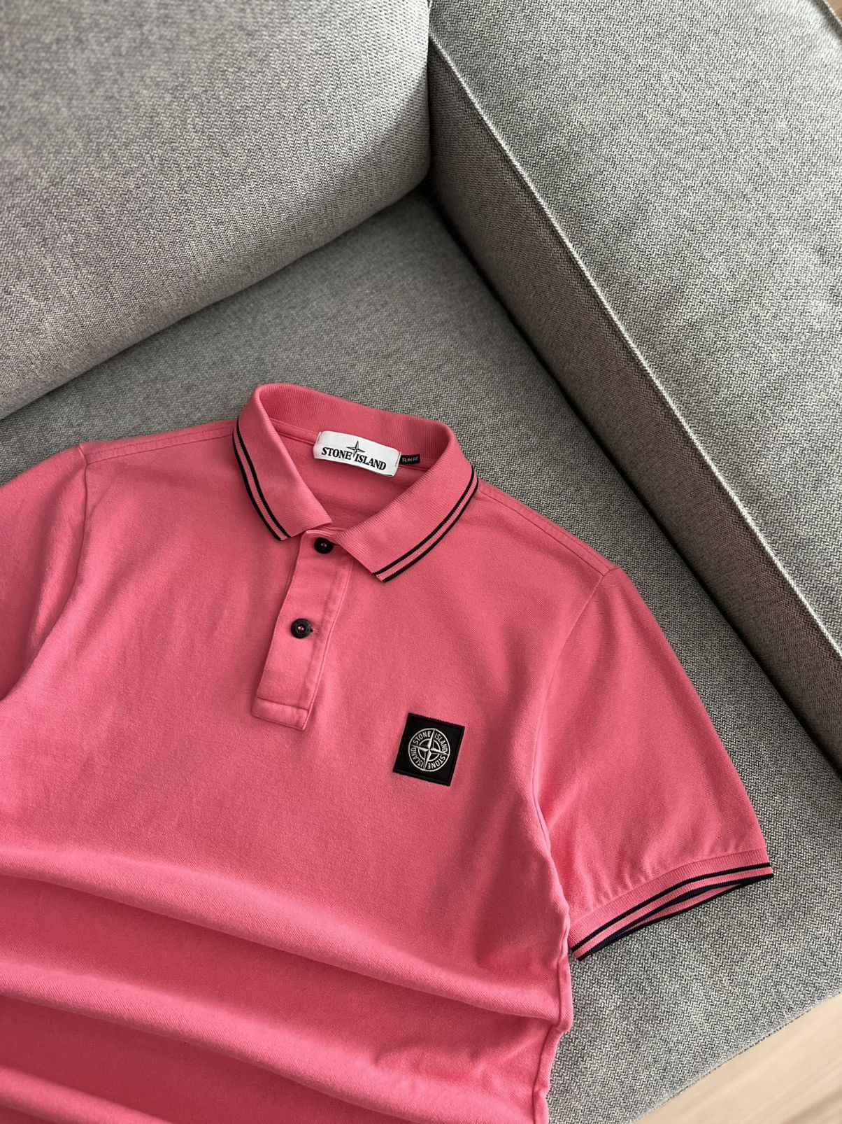 Stone Island Stone Island Pink Polo Shirt Size US S / EU 44-46 / 1 - 3 Thumbnail