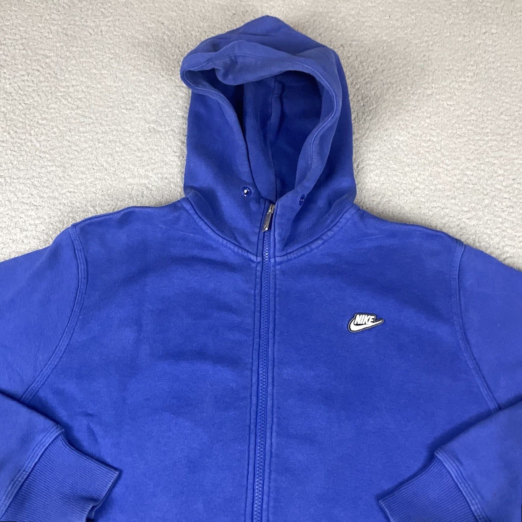 Nike VINTAGE Nike Sweatshirt Mens XL Blue Swoosh Embroidered Rare Essential Workout Zip Up Size US XL / EU 56 / 4 - 2 Thumbnail