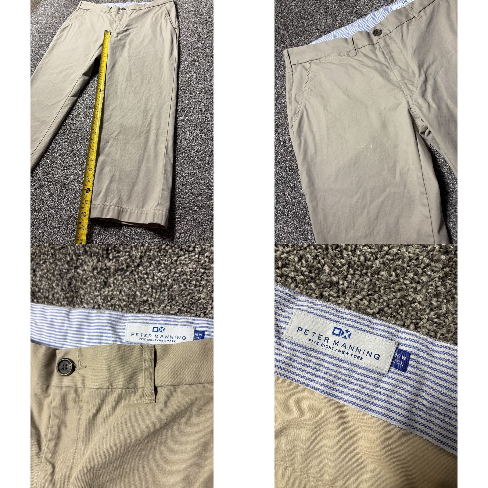 Vintage Peter Manning Pants Mens 36x26 Beige Khaki Chino Pants Classic Fit Casual Size US 36 / EU 52 - 8 Thumbnail