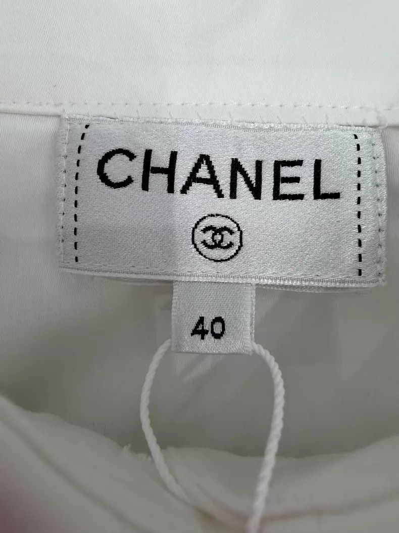 Chanel Chanel White bow shirt for autumn and winter Size S / US 4 / IT 40 - 4 Thumbnail