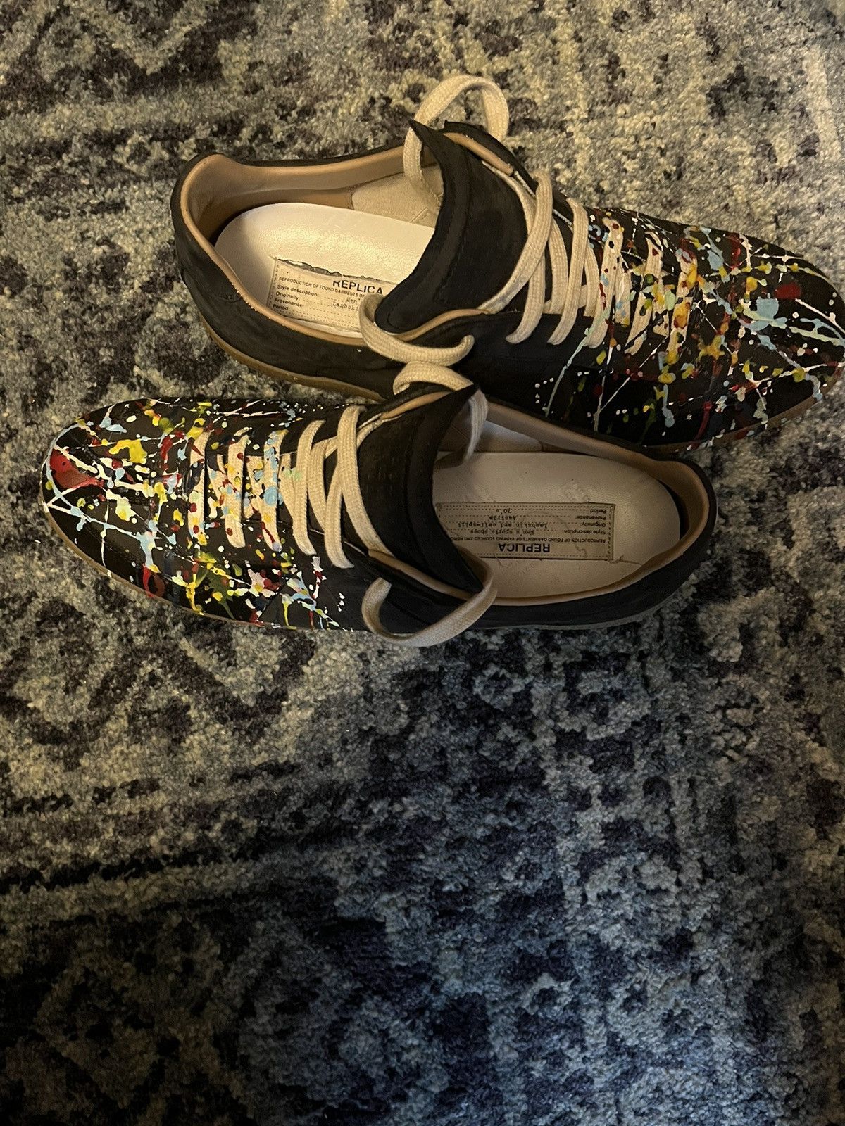 Maison Margiela GAT Paint Splatter Black - EU41 / US8 / UK7