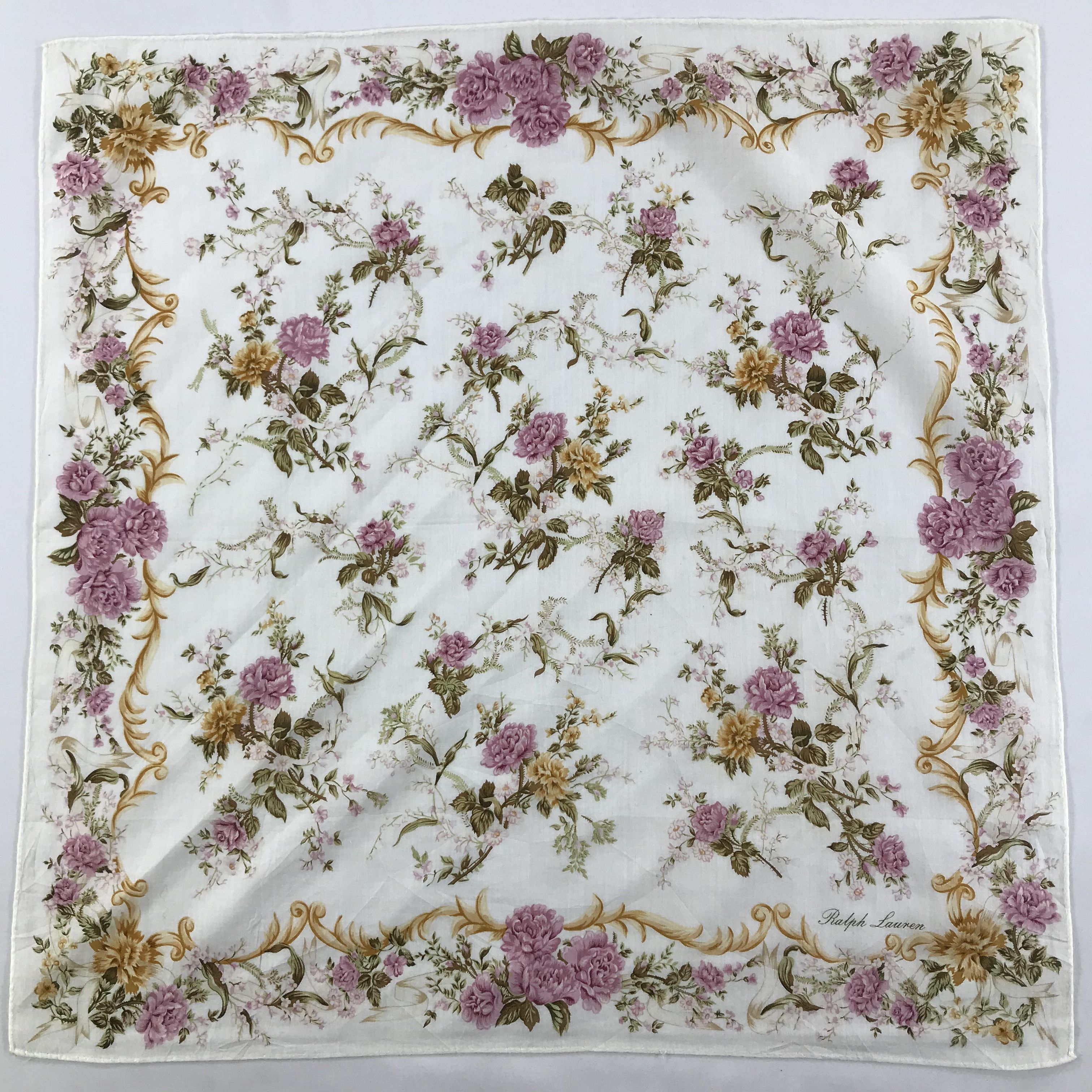 Ralph Lauren × Vintage Ralph Lauren Bandana / Handkerchief / Neckerchief - S1505 Size ONE SIZE - 1 Thumbnail