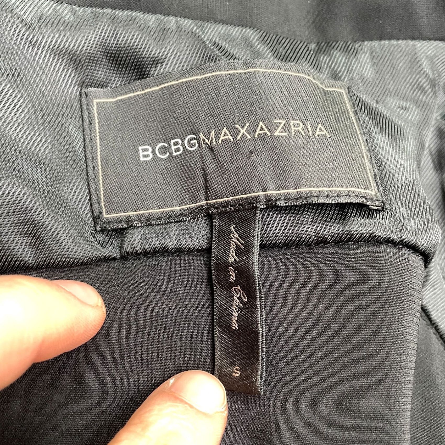 Bcbgmaxazria BCBGmaxazria Blazer Suit Jacket Womens Small Black Knotted Back Padded Shoulders Size S / US 4 / IT 40 - 5 Thumbnail