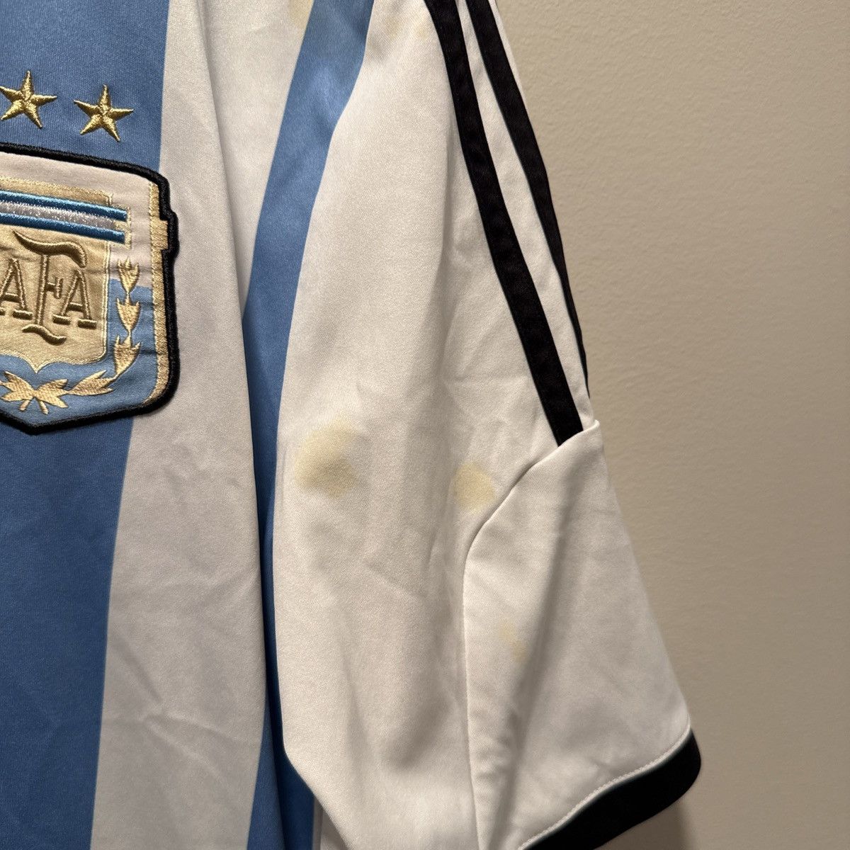 Other Adidas Argentina AFA 2013/15 Home Soccer Jersey Size L gold Size US L / EU 52-54 / 3 - 2 Thumbnail