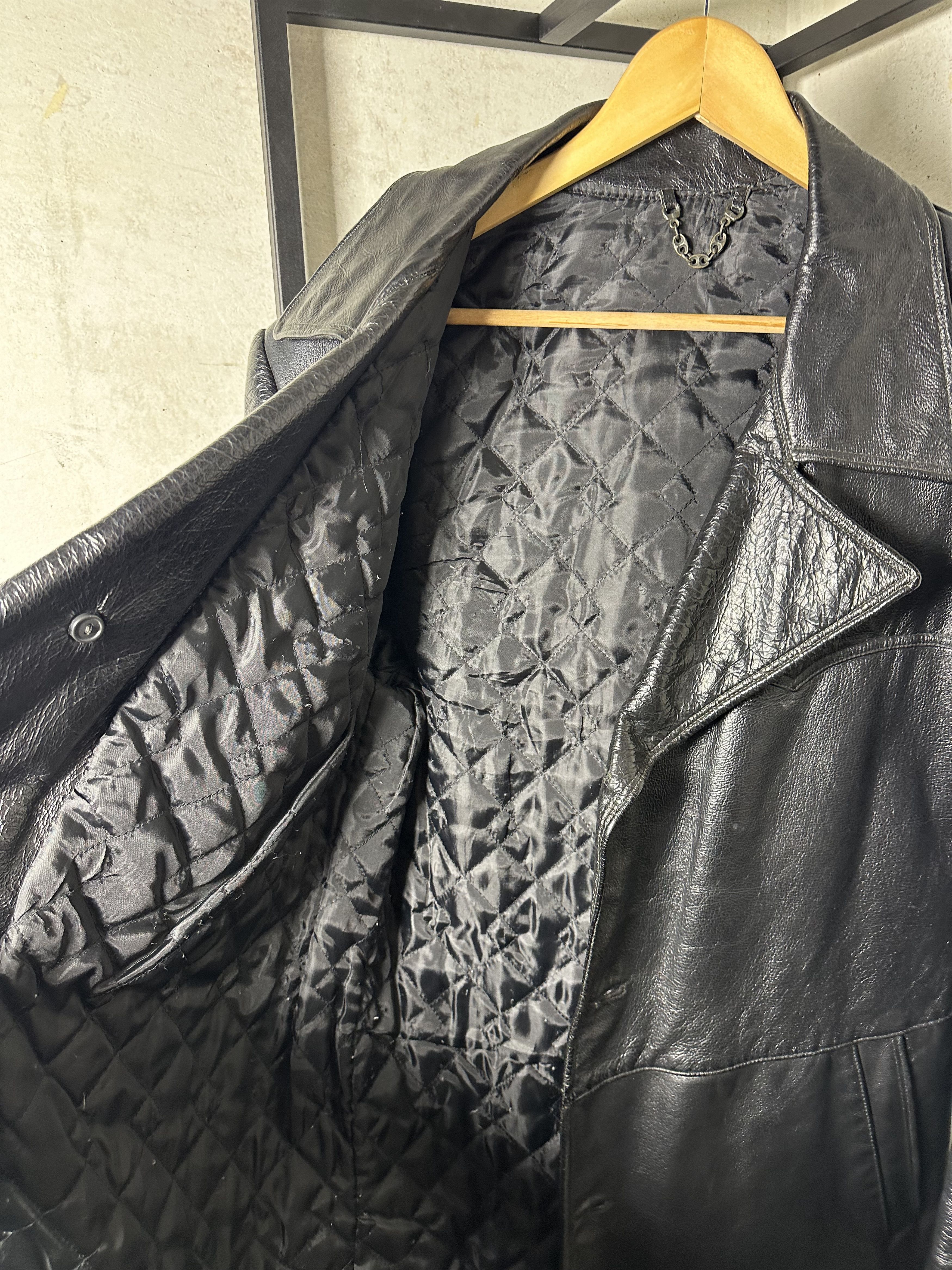 Genuine Leather Vintage Calfskin Leather Brown Coat Size US L / EU 52-54 / 3 - 8 Thumbnail