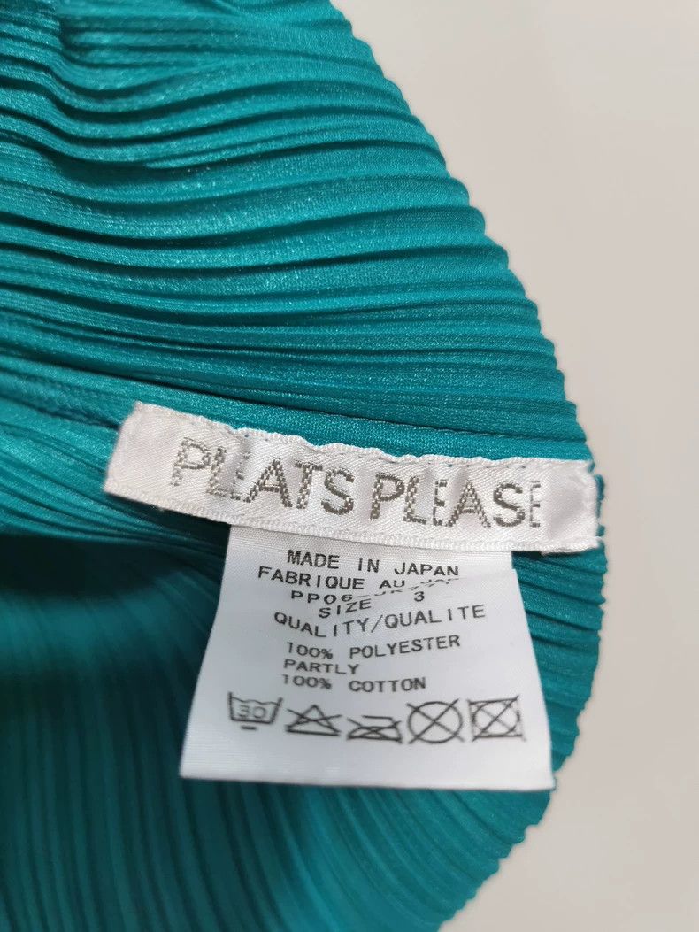Issey Miyake Issey Miyake size:3 Green pleated zebra top Size XS / US 0-2 / IT 36-38 - 4 Thumbnail