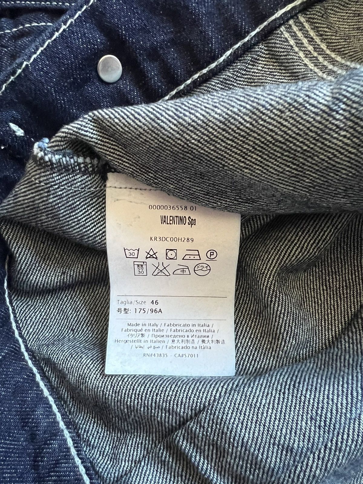 Designer × RED Valentino × Valentino RED Valentino Cropped Denim Jacket Women’s Size 46 Size L / US 10 / IT 46 - 7 Thumbnail