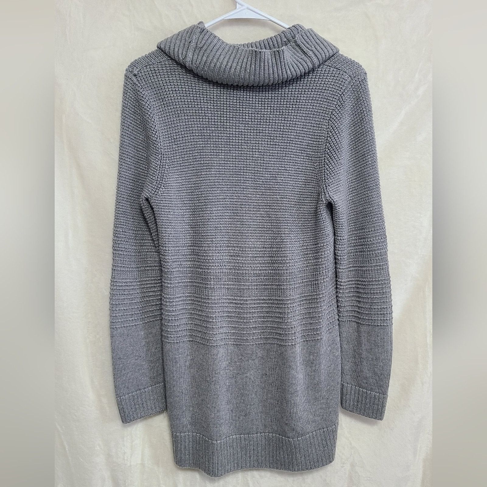 Calvin Klein Calvin Klein Women's Gray Cowl Neck Sweater Size L Size L / US 10 / IT 46 - 2 Thumbnail