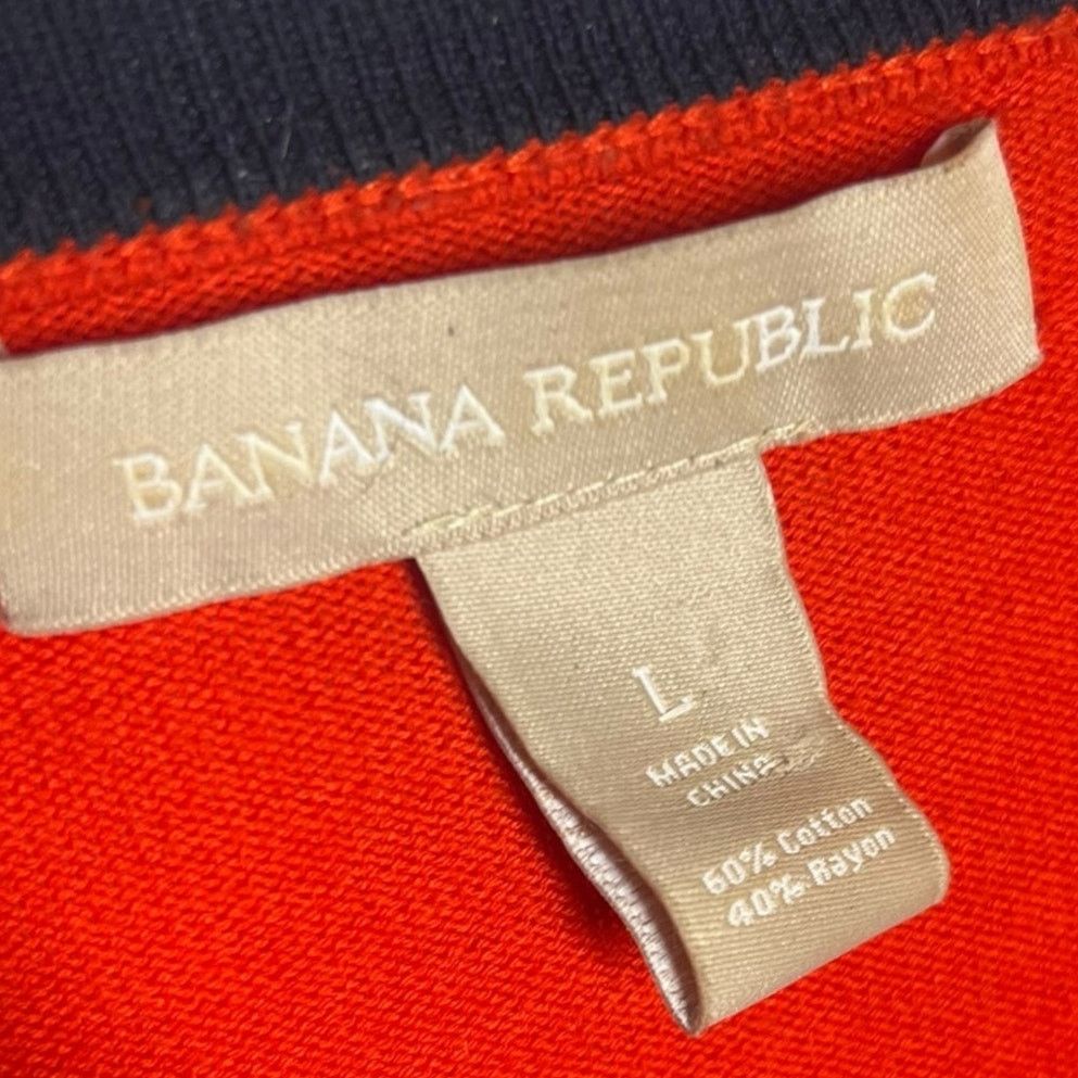 Banana Republic Banana Republic Women’s L Red Button Front Cardigan Sweater Size L / US 10 / IT 46 - 3 Thumbnail