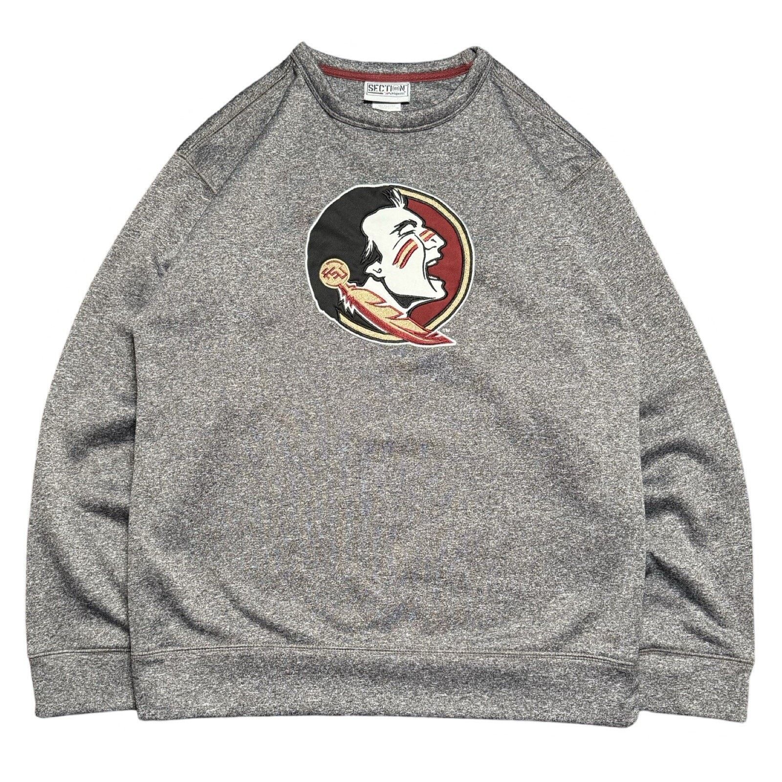 Majestic Majestic FSU Florida Seminoles Gray Pullover Sweatshirt M Size US M / EU 48-50 / 2 - 1 Thumbnail