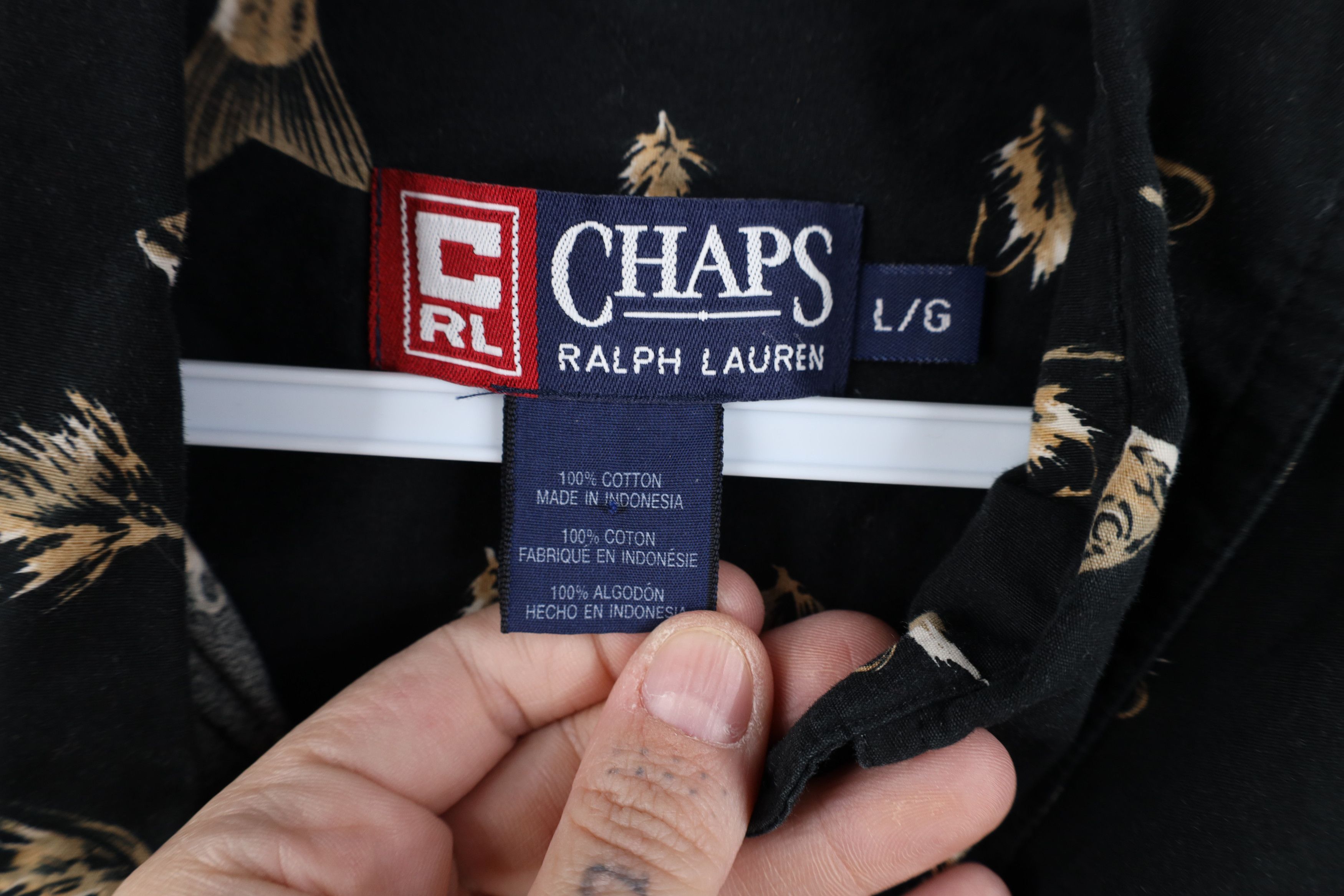 Polo Ralph Lauren Vintage 90s Chaps Ralph Lauren All Over Print Button Shirt Size US L / EU 52-54 / 3 - 9 Thumbnail