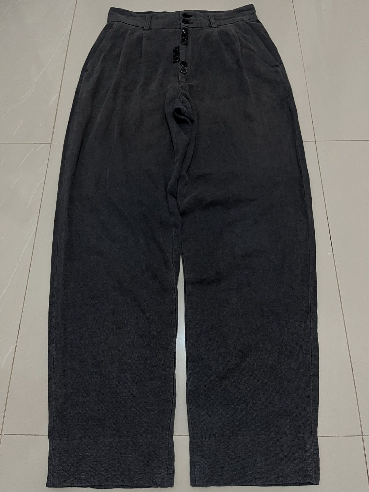 Comme des Garcons Homme ARCHIVE 80’s COMME DES GARCONS HOMME BUTTONS CANVAS BALLOON Size US 32 / EU 48 - 1 Thumbnail