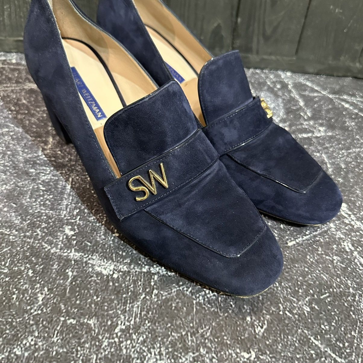 Stuart Weitzman Stuart Weitzman women’s suede loafers heels size 40 Size US 10 / IT 40 - 7 Thumbnail