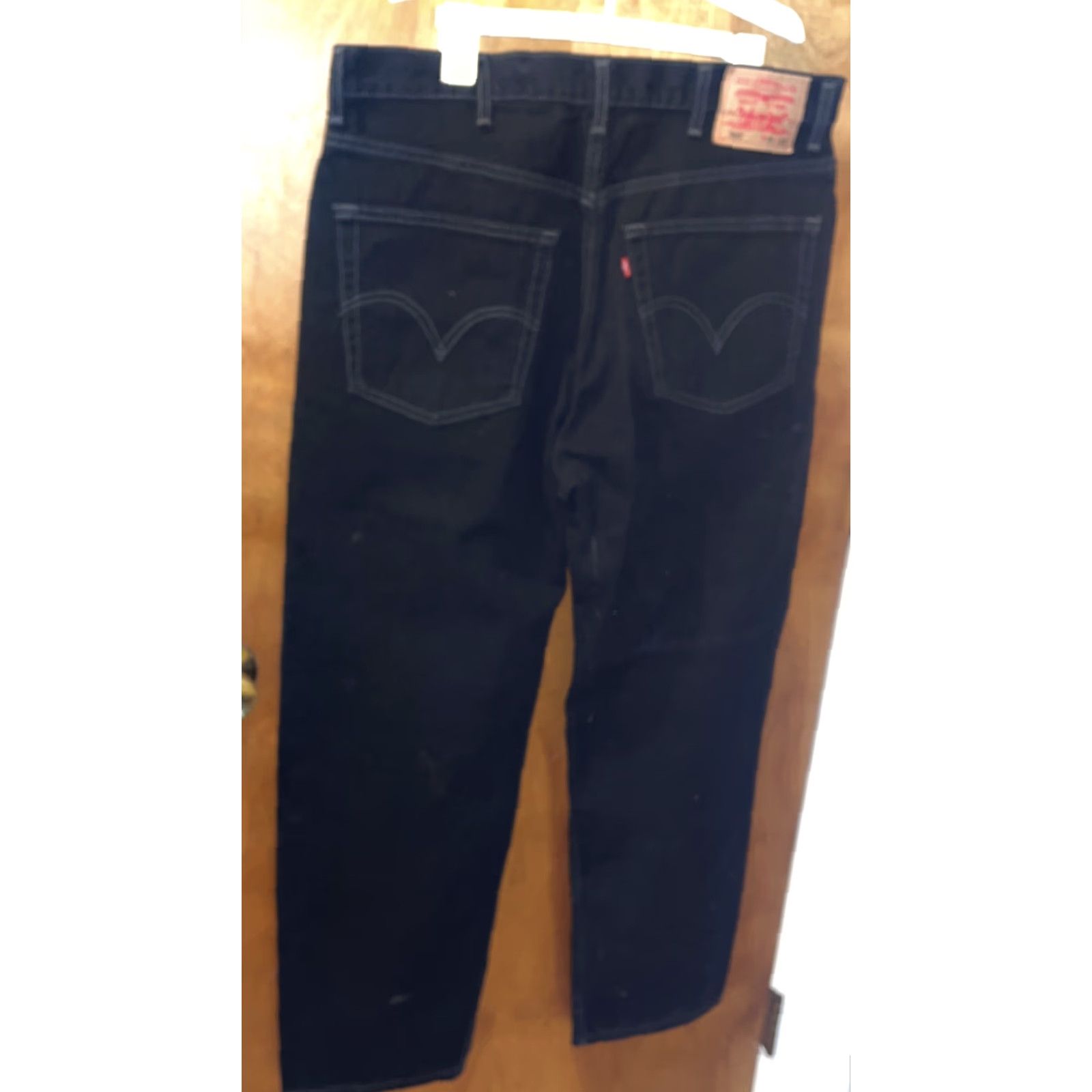 Levi's Levi's 550 Jeans Mens 38x32 Black Denim Relaxed Fit Straight Leg Casual Pants Size US 38 / EU 54 - 3 Thumbnail