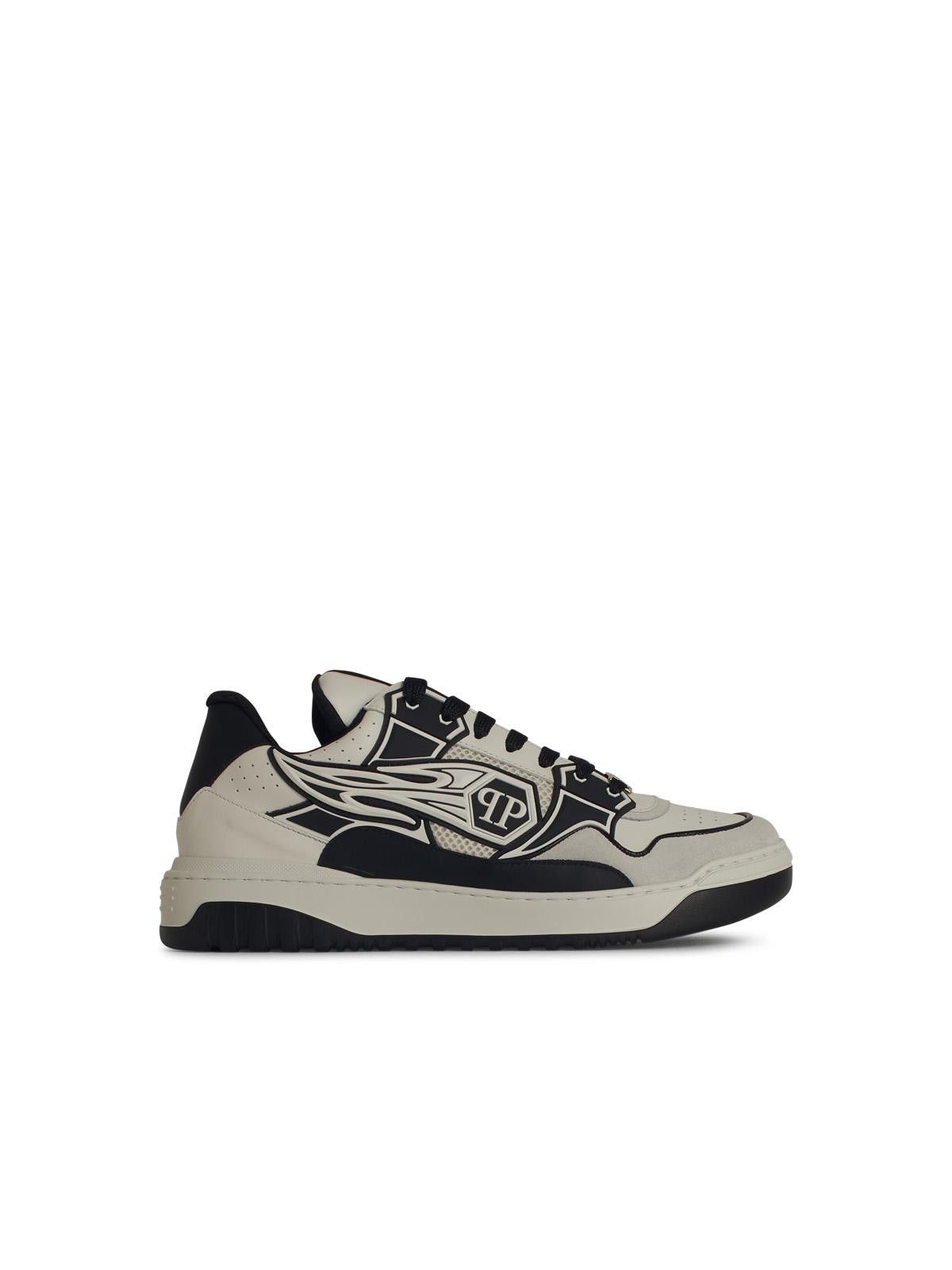 Philipp Plein PHILIPP PLEIN 'Hexagon' White Leather Sneakers Size US 12 / EU 45 - 1 Thumbnail
