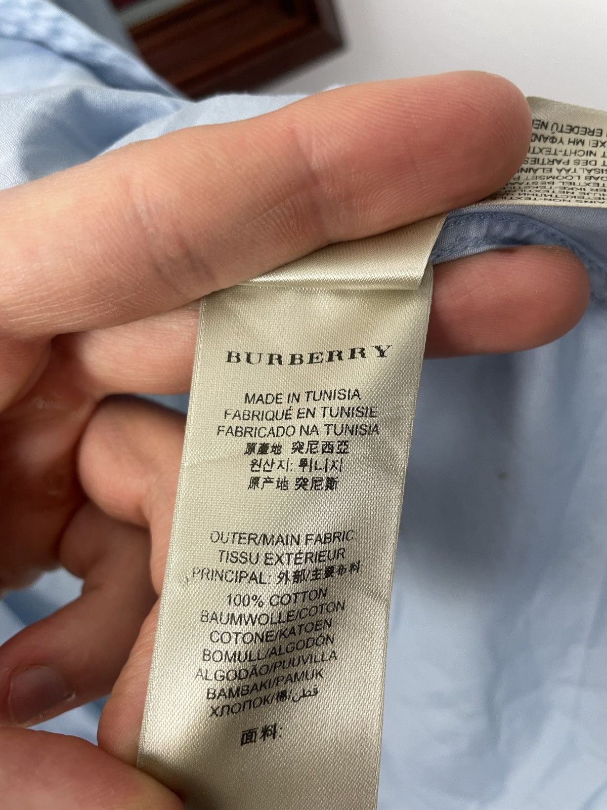 Burberry Burberry Button Up Casual Shirt Blue Luxury Designer Size US M / EU 48-50 / 2 - 6 Thumbnail