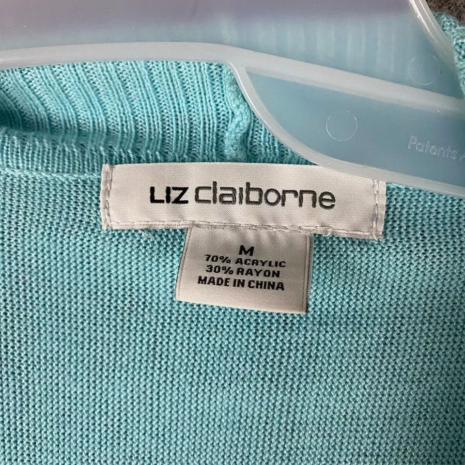 Other Liz Claiborne Cardigan Medium Women's Sweater Blue M Size M / US 6-8 / IT 42-44 - 3 Thumbnail