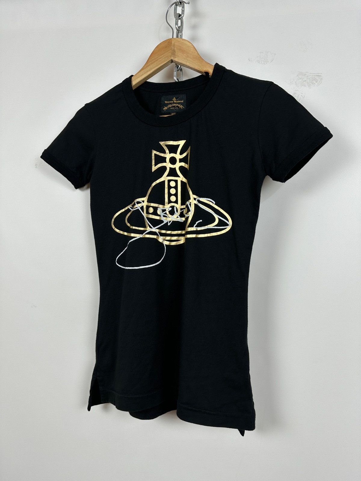Vivienne Westwood Vivienne Westwood Classic Gold Orb Black T-Shirt Size S / US 4 / IT 40 - 2 Thumbnail
