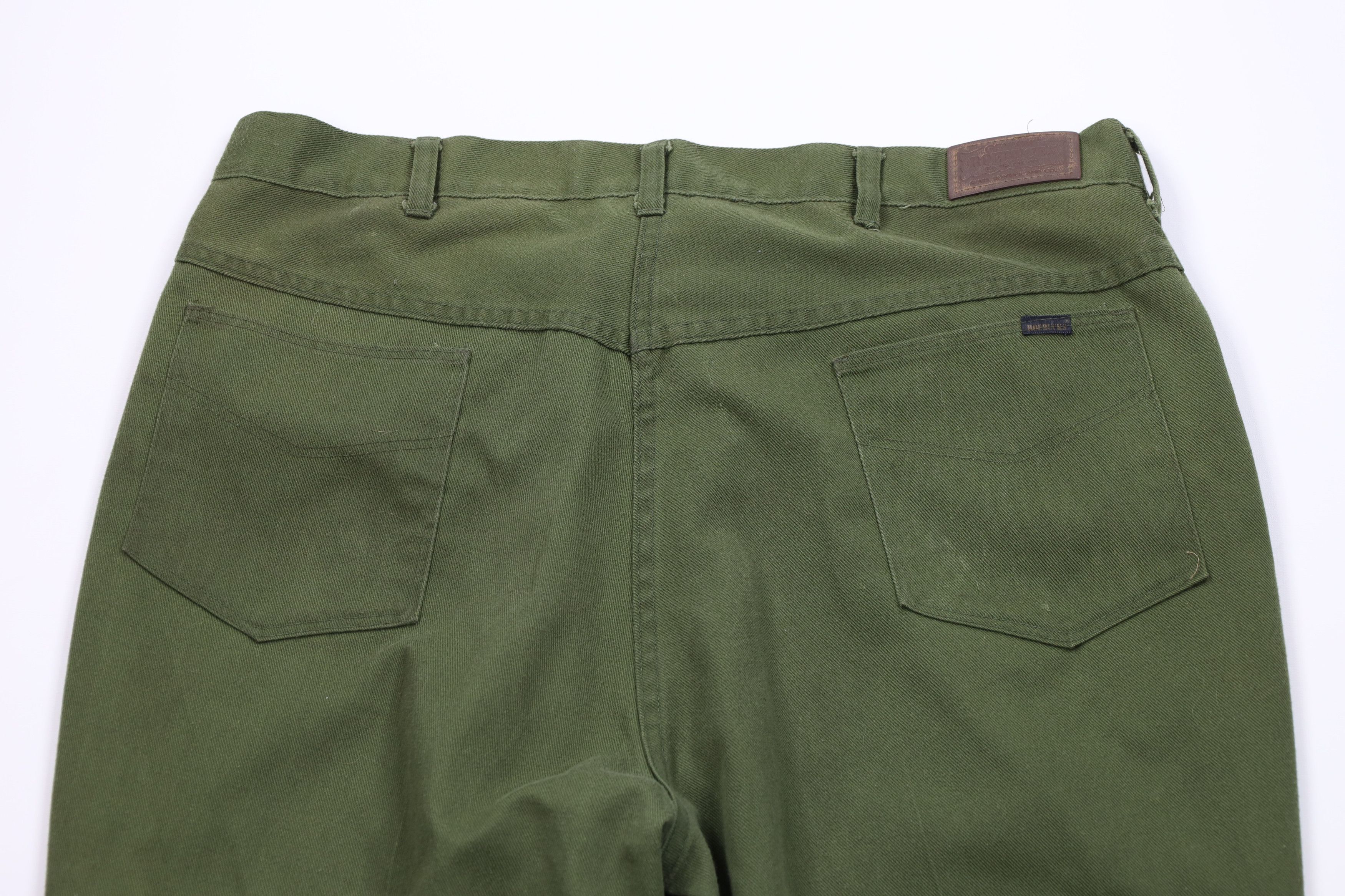 Vintage Vintage 70s Streetwear Wide Leg Denim Jeans Avocado USA Size US 40 / EU 56 - 12 Thumbnail
