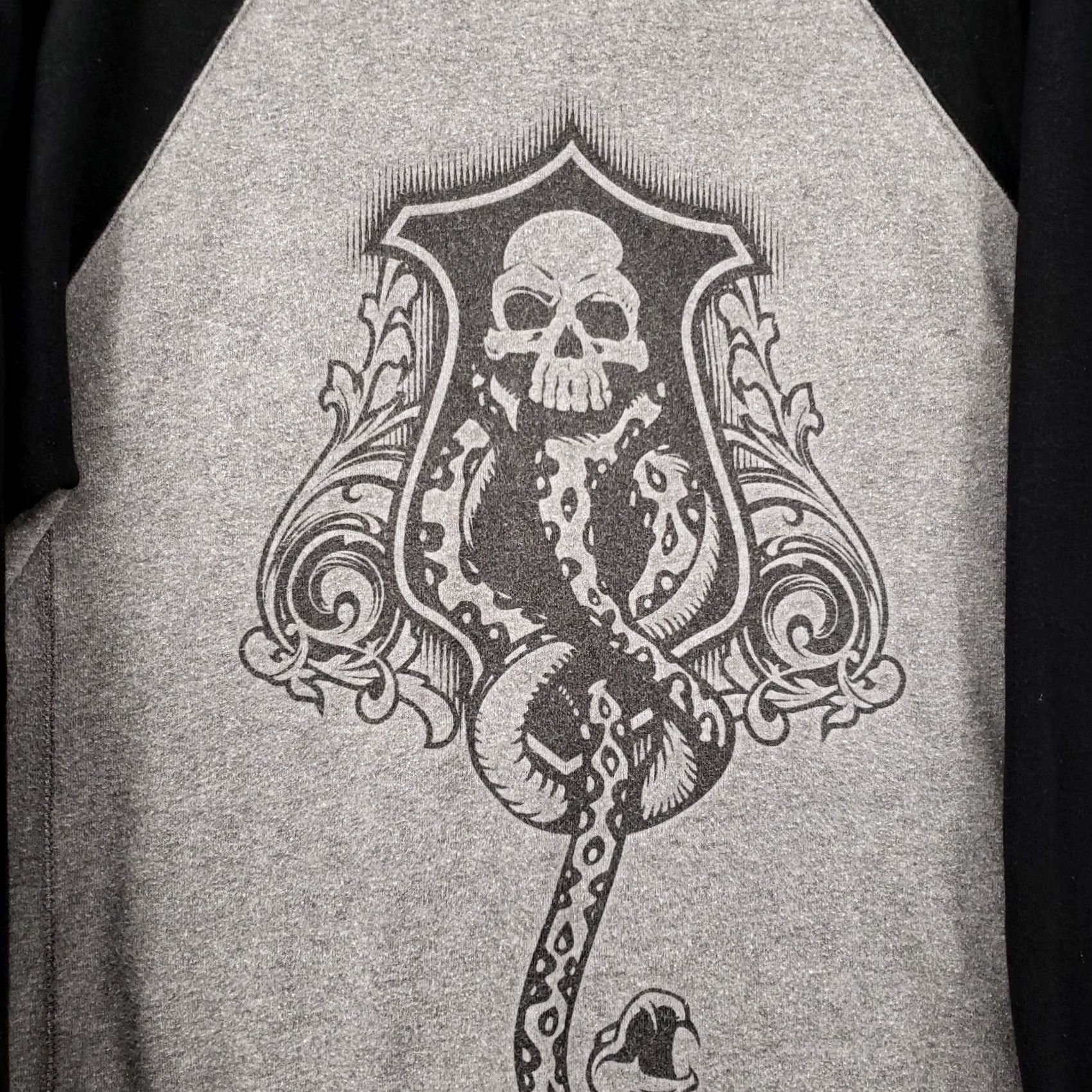 Vintage Harry Potter Sweatshirt S Small Gray Black Wizard Crew Neck Raglan Sleeve Pullover Mens Size US S / EU 44-46 / 1 - 3 Thumbnail