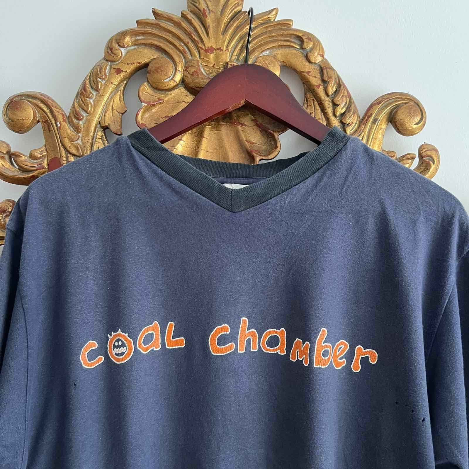 Band Tees × Vintage Coal Chamber 98s Vintage Blue Grape Band Smiley Logo Tee Size US XL / EU 56 / 4 - 3 Thumbnail