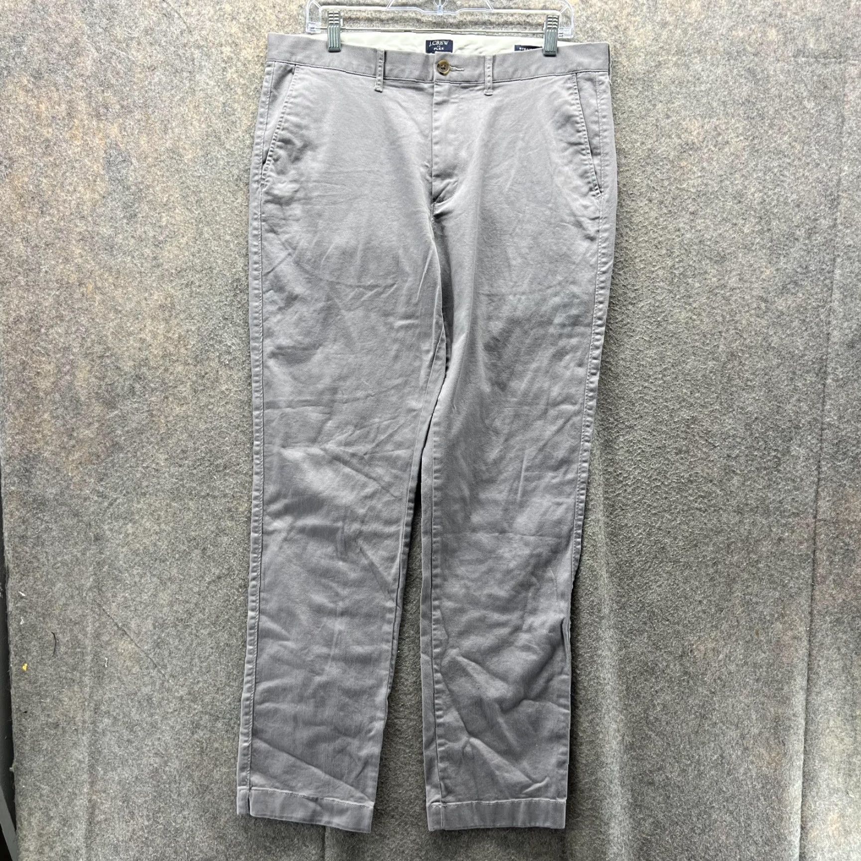 J.Crew J.CREW Pants Men 34x32 Gray Flat Front Chino Straight Regular Vintage No Size US 34 / EU 50 - 2 Thumbnail