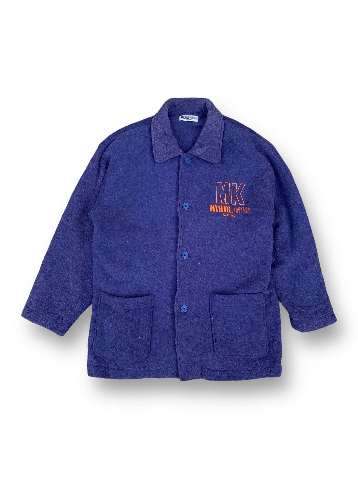 image of Michiko Koshino London Fleece Jacket. C7 in Blue, Men's (Size XL)