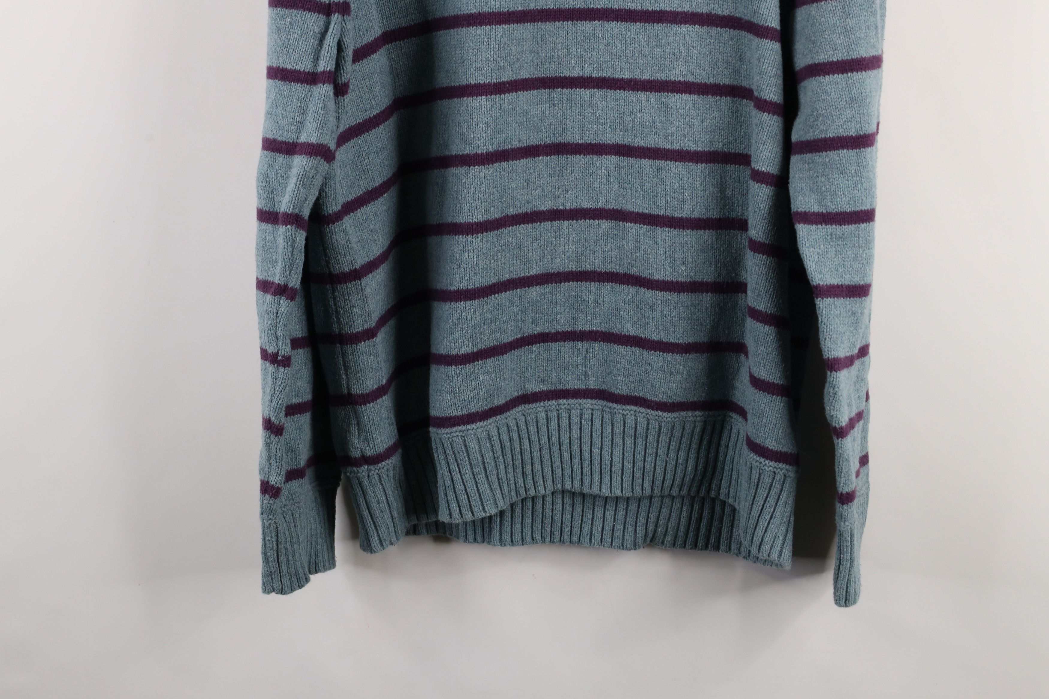 Gap × Vintage Vintage Gap Wool Blend Knit Striped Crewneck Sweater Blue Size US XL / EU 56 / 4 - 8 Thumbnail