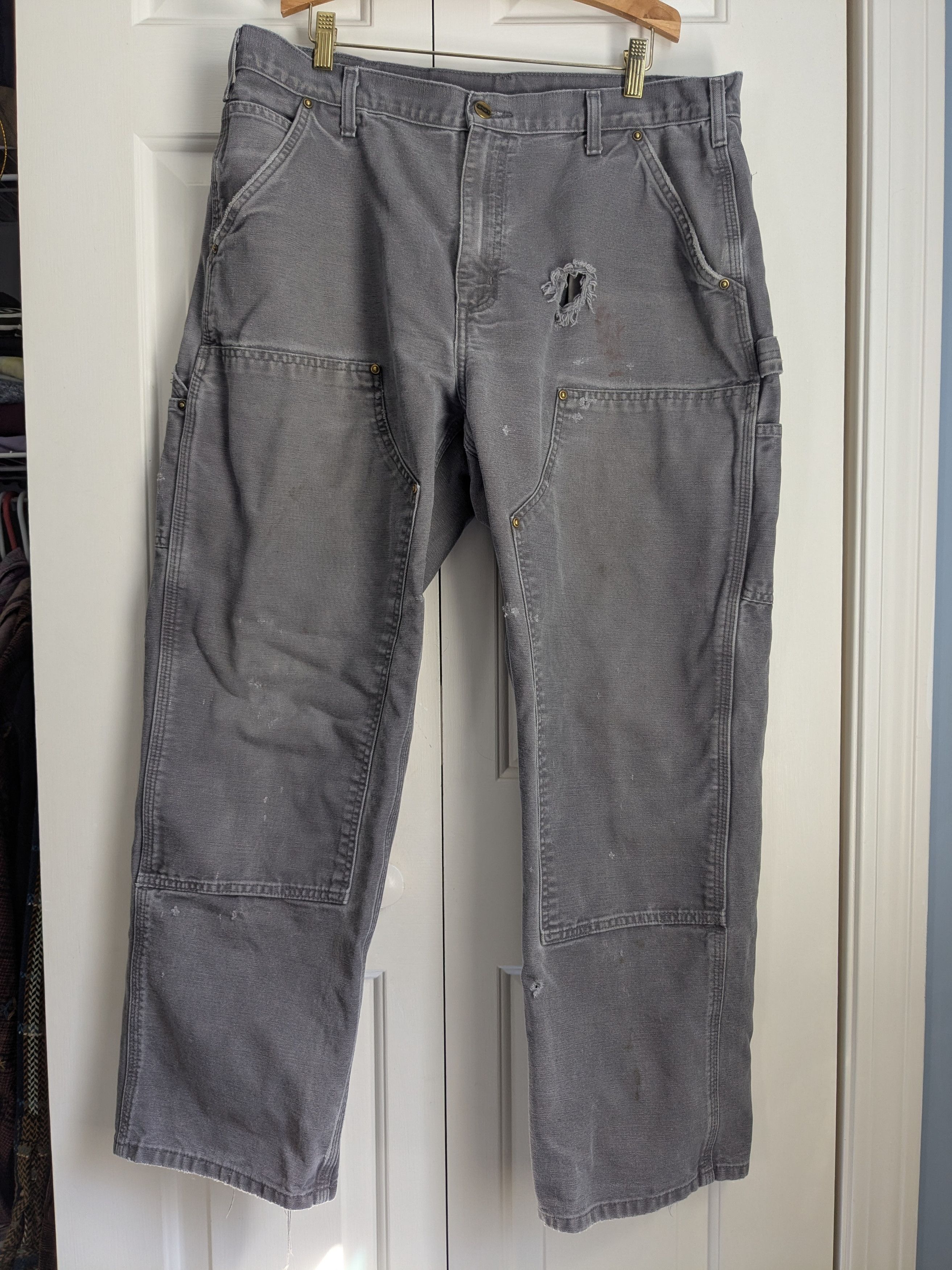 Carhartt Original dungaree fit canvas double knees Size US 36 / EU 52 - 1 Thumbnail