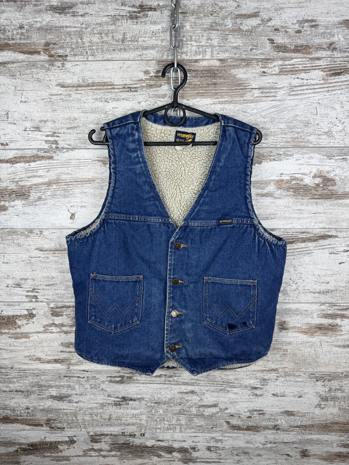 Wrangler Mens Vintage Wrangler Denim vest jeans Made in USA rare y2k Size US L / EU 52-54 / 3 - 1 Thumbnail