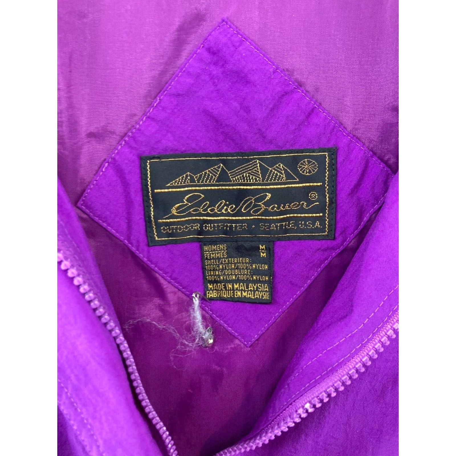 Eddie Bauer VINTAGE Eddie Bauer Windbreaker Jacket Womens M Purple Softshell Lightweight 90s Size M / US 6-8 / IT 42-44 - 5 Thumbnail