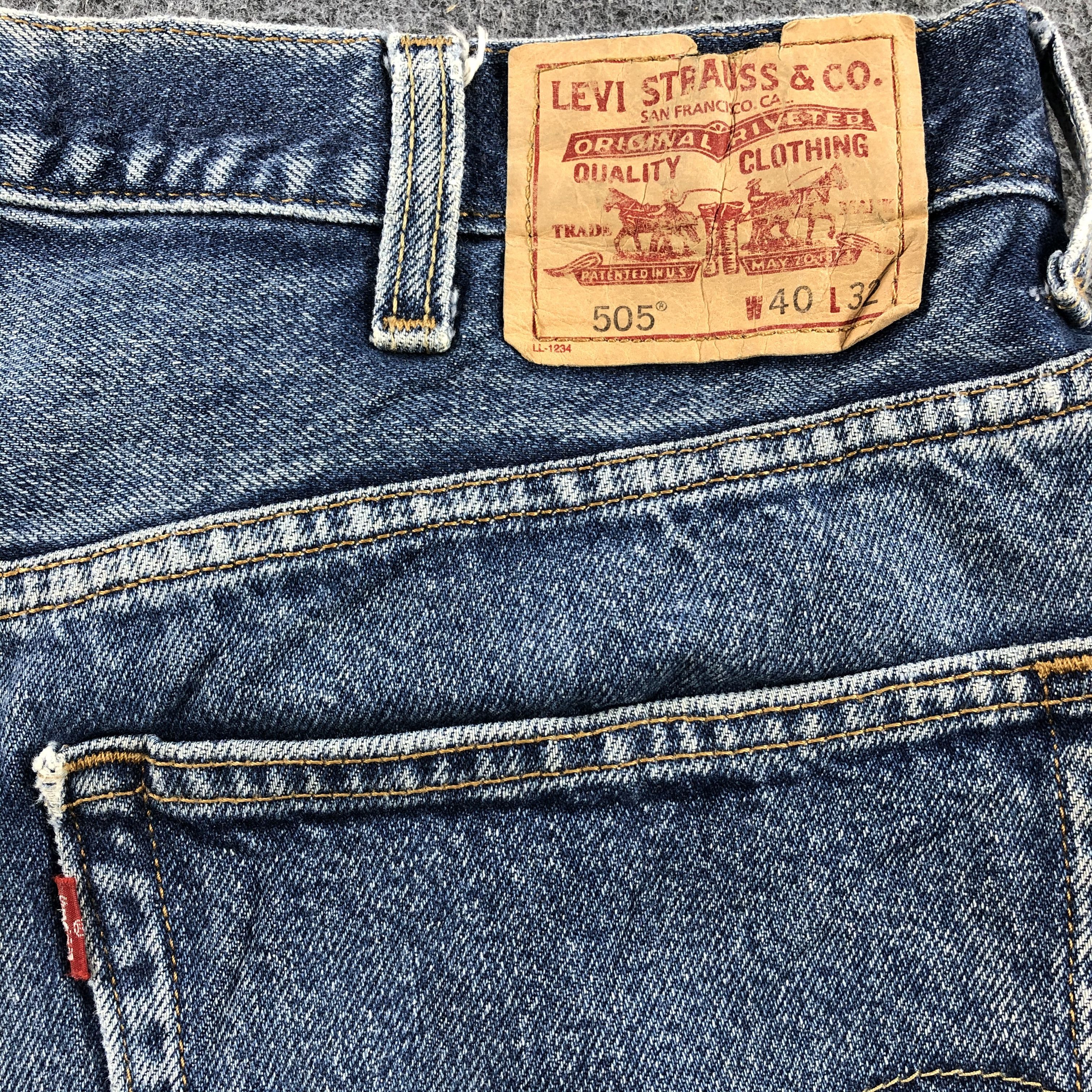 Levi's Vintage Levis 505 Jeans Rusty Washed Denim-J1074 Size US 40 / EU 56 - 5 Thumbnail