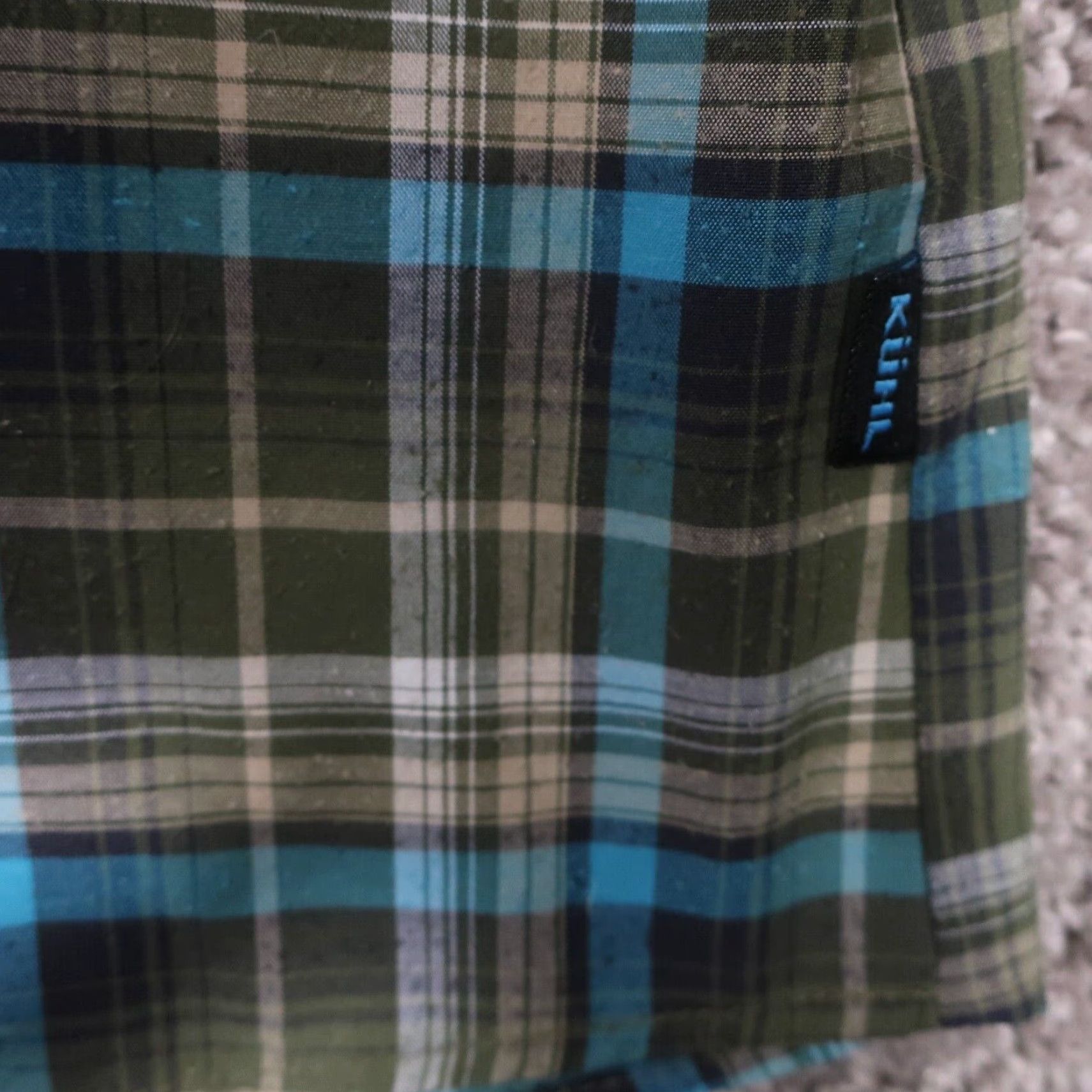 Vintage VINTAGE KUHL Button Up Shirt Mens M Green Plaid Short Sleeve Metal Buttons Nylon Poly Size US M / EU 48-50 / 2 - 5 Thumbnail