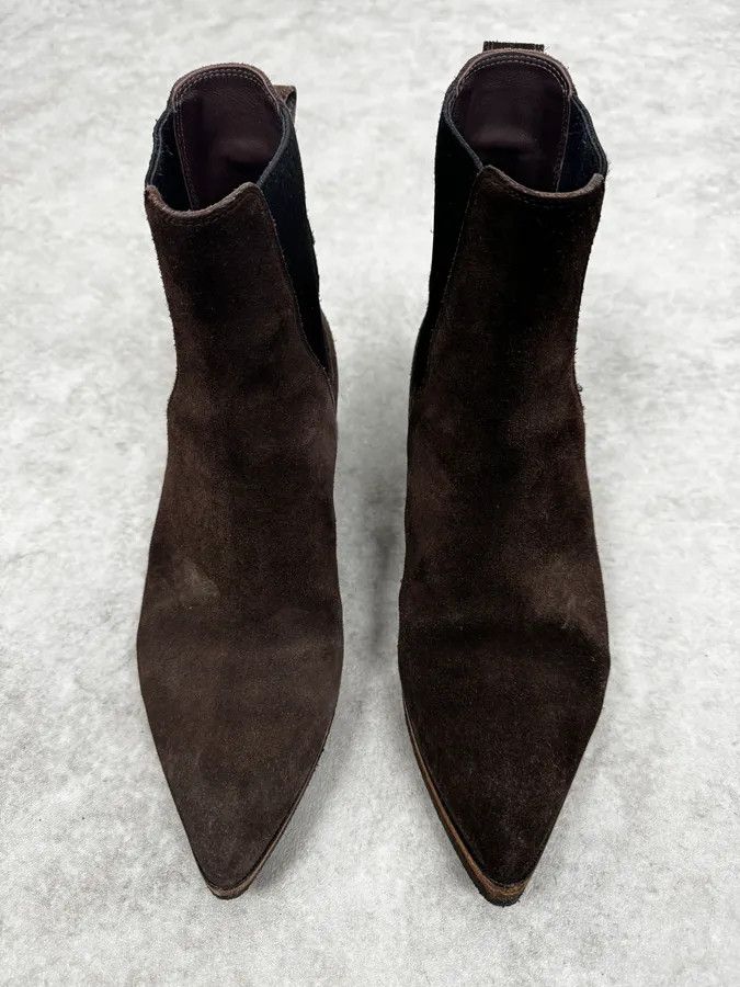 Dries Van Noten 2000s Dries Van Noten Brown Suede Leather Boots Size US 7 / EU 40 - 4 Thumbnail