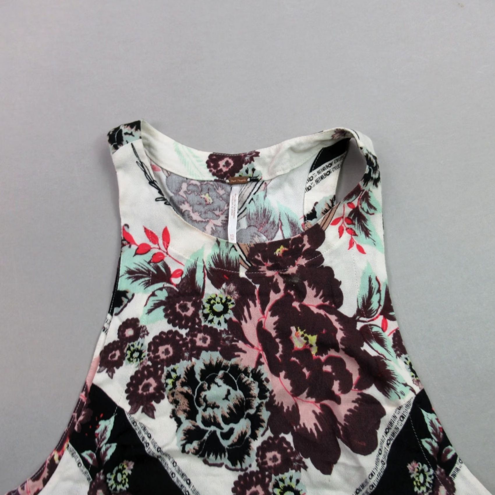 Free People Free People Shirt Womens XS Sleeveless Crew Neck Pullover Lightweight Floral Size XS / US 0-2 / IT 36-38 - 3 Thumbnail