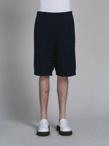 Marni oc11z0525 Knitted Knee-Length Shorts in Blue Size US 32 / EU 48 - 1 Thumbnail