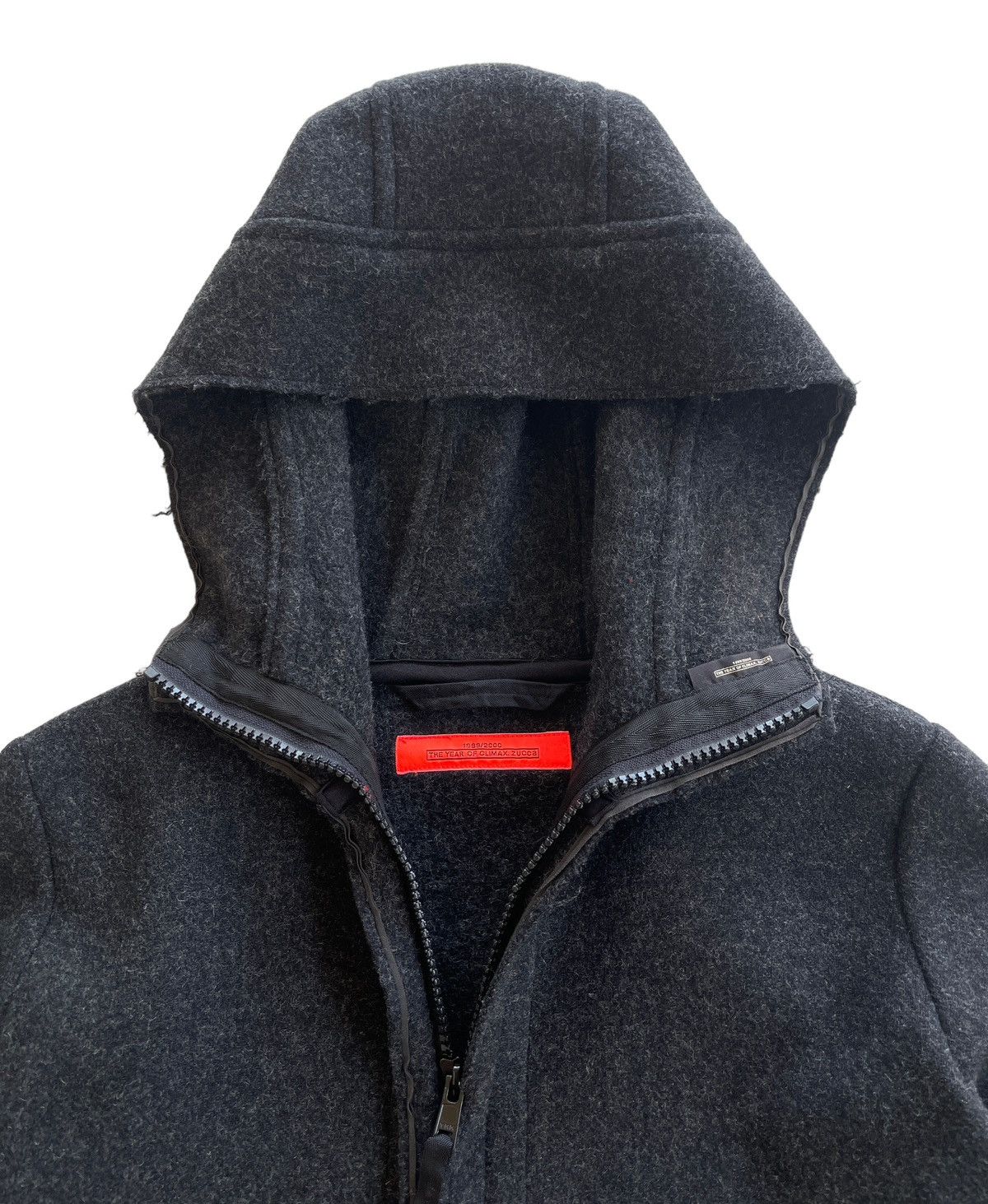 Issey Miyake 1999/2000 Zucca Wool Coat Hoodie Size US M / EU 48-50 / 2 - 5 Thumbnail