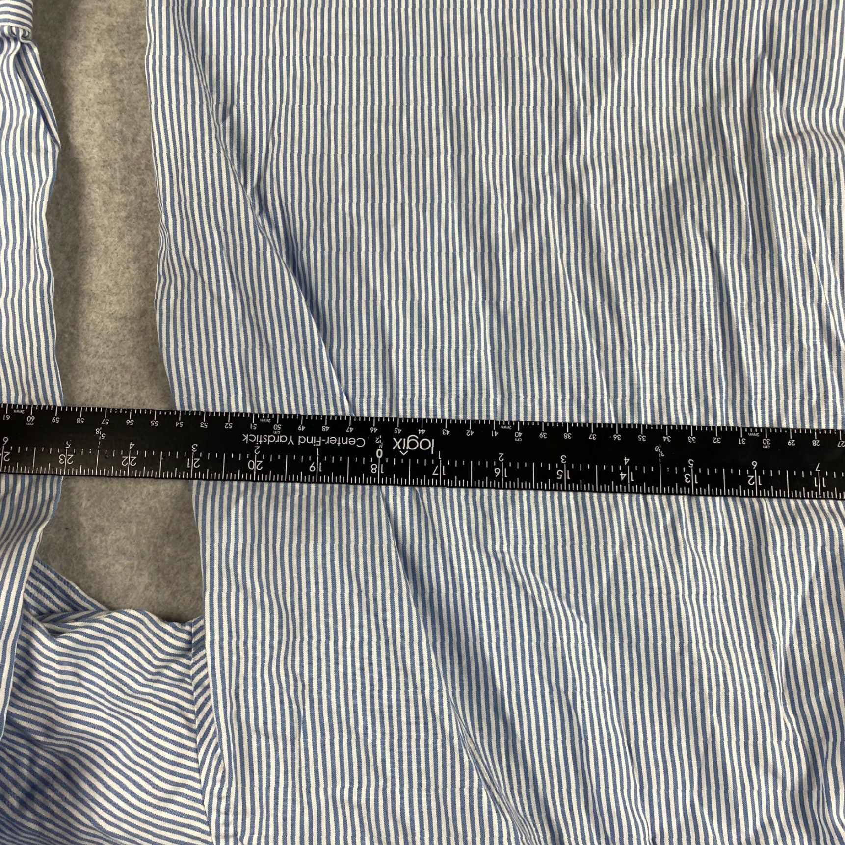 Lands' End Lands' End Shirt Mens 16 Pinstripe Blue White Button Down Long Sleeve Size US L / EU 52-54 / 3 - 7 Thumbnail