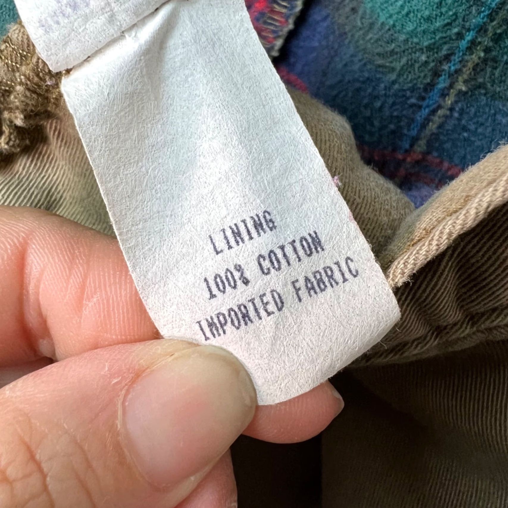 Vintage L.L. Bean Mens Pants Chino Flat Front Lined Fleece Beige Khaki Cotton 30x27 Regular Vintage No (Mens, 30, 27) Size US 30 / EU 46 - 4 Thumbnail