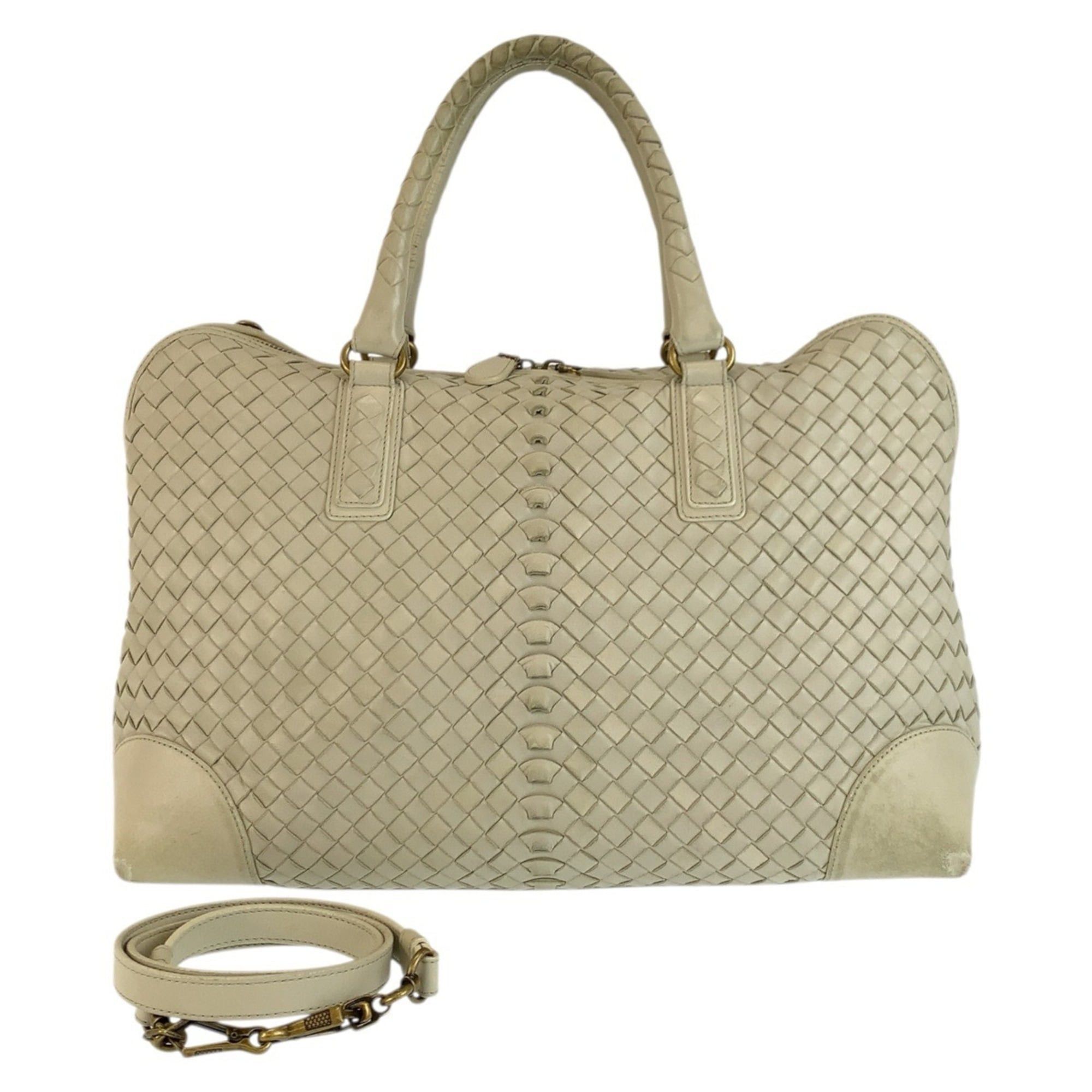 Bottega Veneta BOTTEGA VENETA Intrecciato Ivory Leather Handbag/Shoulder Bag (194403 VFEDO 9541) for Women Size ONE SIZE - 1 Thumbnail