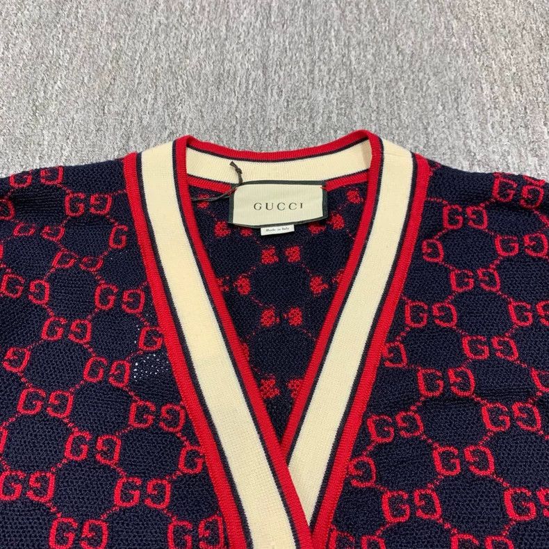 Gucci Gucci Double G old-fashioned full-printed knit cardigan jac Size US XS / EU 42 / 0 - 9 Thumbnail