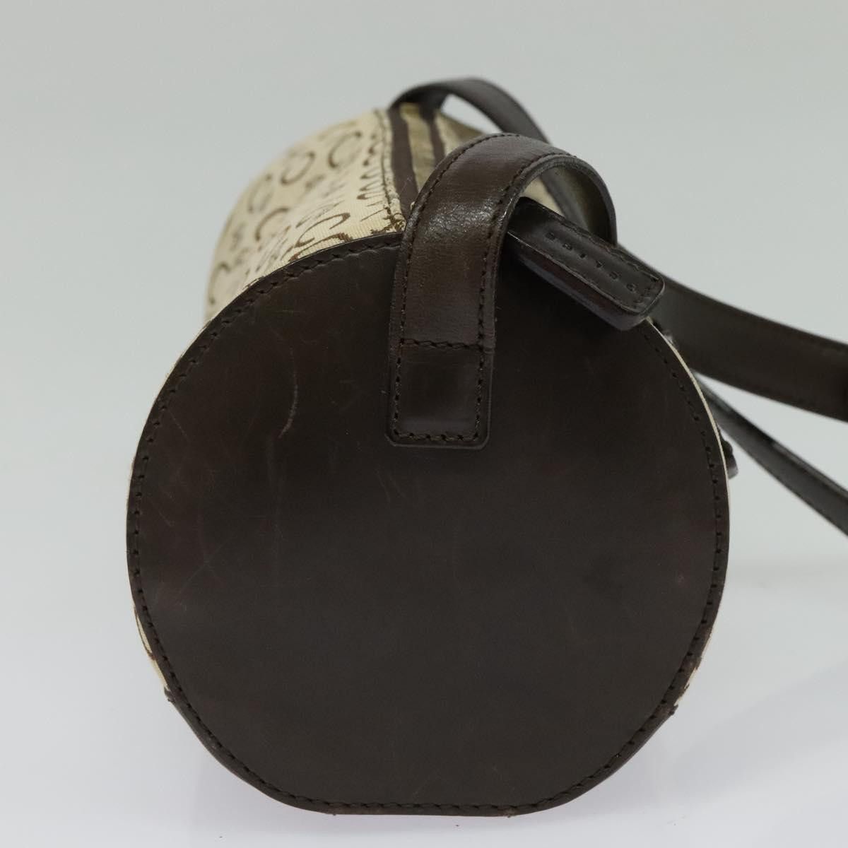 Celine CELINE C Macadam Canvas Shoulder Bag Beige Gold Size ONE SIZE - 4 Thumbnail