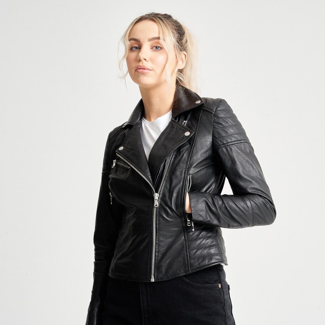 Barney’s New York leather hot motorcycle jacket