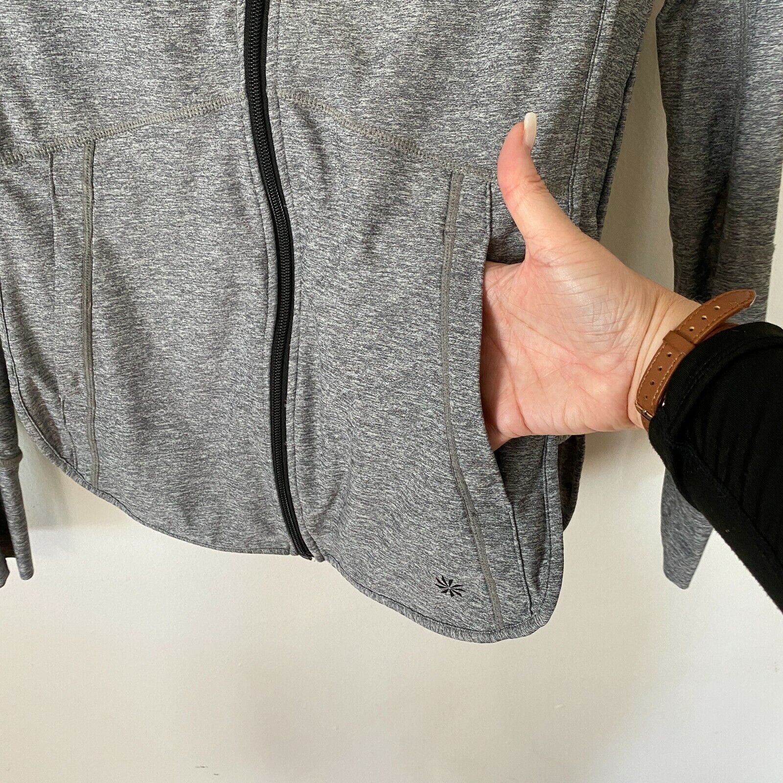 Athleta Athleta Med Gray Baja UPF 50+ Hooded Zip Jacket Pockets XXS Size XXS / US 00 / IT 34 - 9 Thumbnail