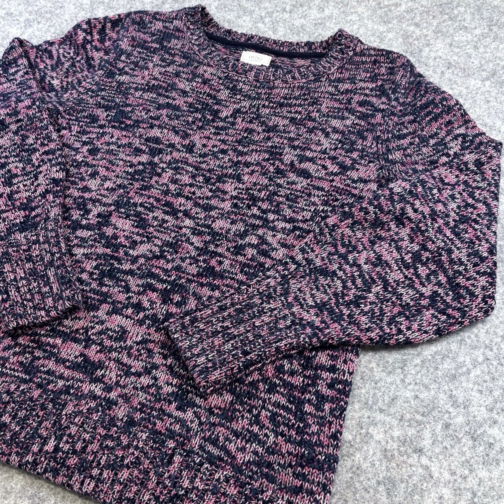 FatFace FatFace Fleur jumper UK12 navy & pink marl Women’s knit Pullover Crew Neck Vgc Size XL / US 12-14 / IT 48-50 - 3 Thumbnail