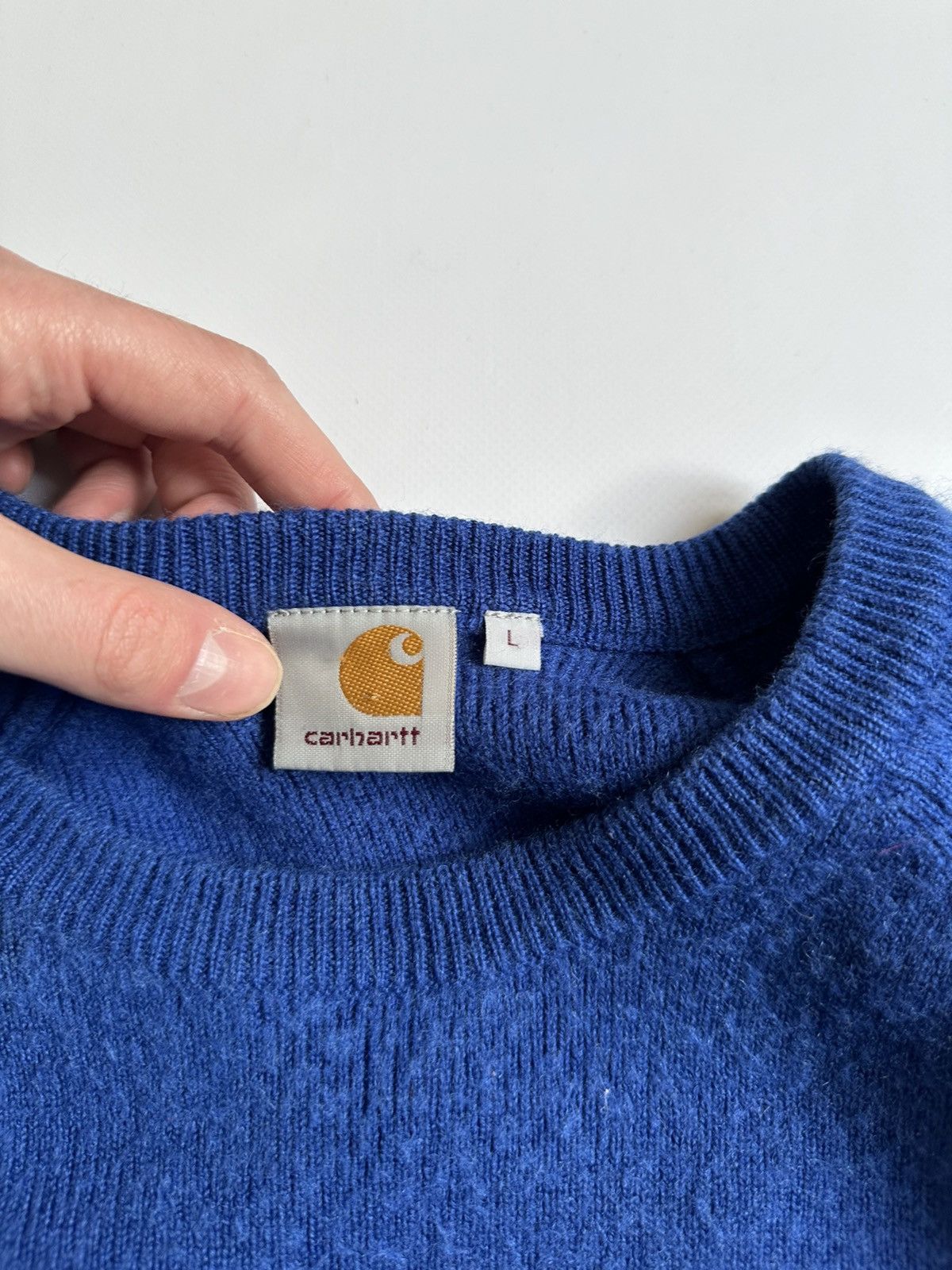Carhartt × Vintage Vintage 90s Carhartt Y2K Crewneck Small Logo Sweater Size US L / EU 52-54 / 3 - 6 Thumbnail