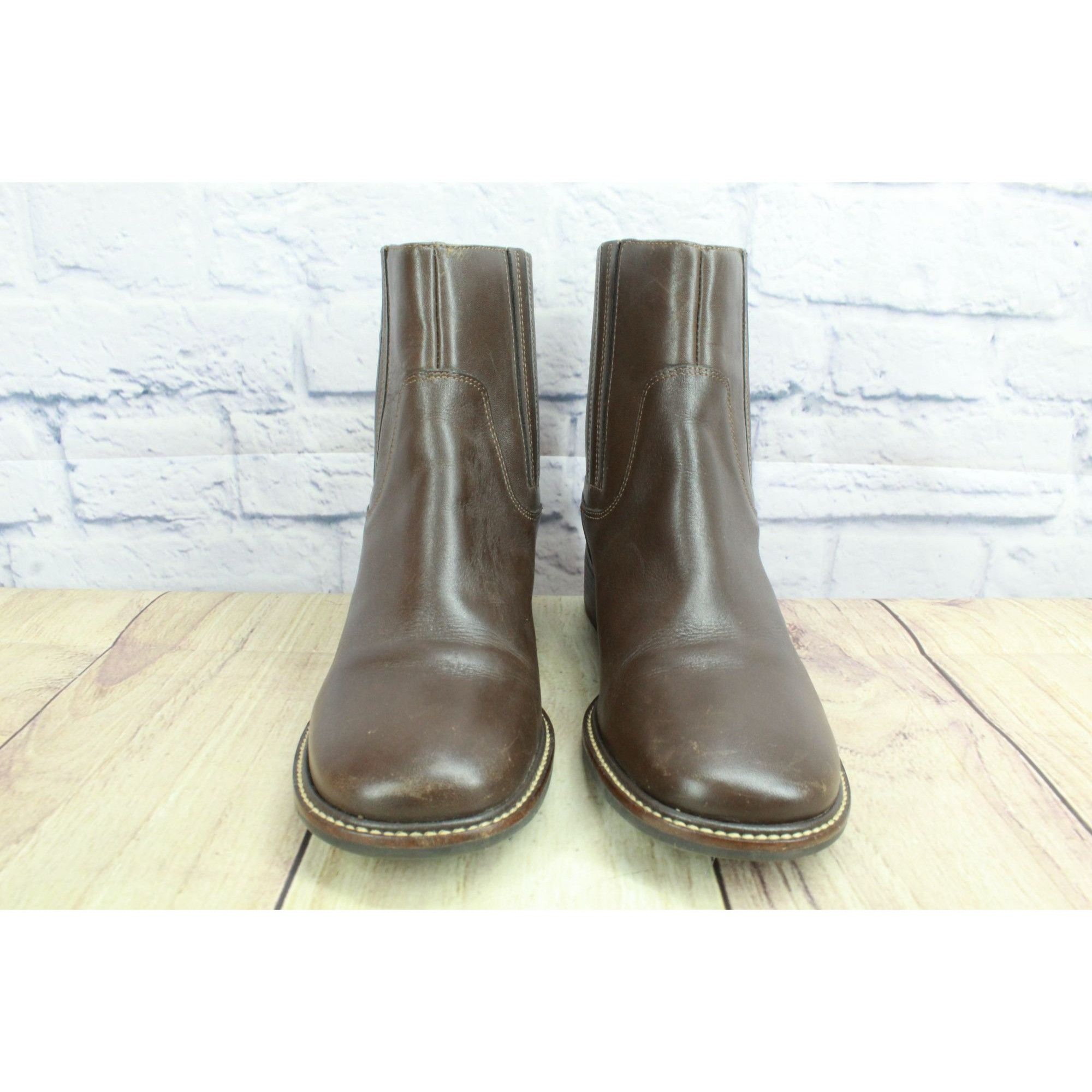 L.L. Bean LL Bean Brown Leather Chelsea Ankle Boots Size US 7 / IT 37 - 4 Thumbnail